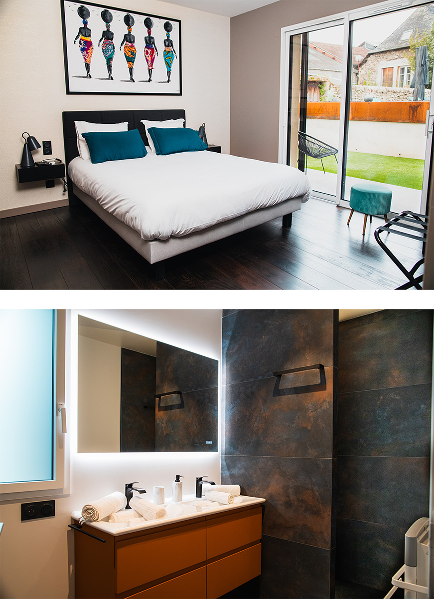 chambre et salle de bain